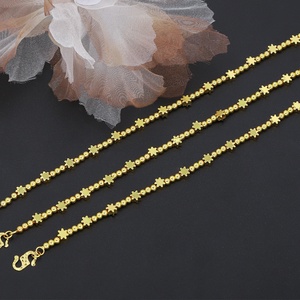 JXX 24K Gold Plated <b>Bead</b> <b>Bracelet</b> Trendy Fashion Jewelry with Brass Charm Chain & Link Style - Product Image 5
