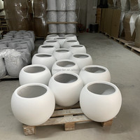 Pots géants pour hôtel et centre commercial, grand pot en fibre de verre avec fleurs, jardinière en fibre de calcaire
