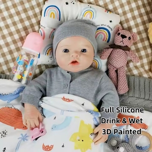 Lifereborn realista 20 ''realmente suave <span class=keywords><strong>silicona</strong></span> completa <span class=keywords><strong>Reborn</strong></span> Baby Dolls puede beber y mojar Bebe <span class=keywords><strong>Reborn</strong></span> Dolls <span class=keywords><strong>silicona</strong></span> para regalos - Product Image 1
