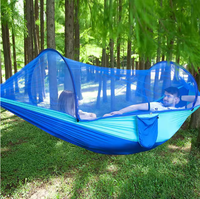 Hamac de camping 2-en-1 avec moustiquaire, lit suspendu ultraléger en nylon parachute