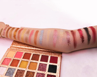 18 Farben Goldene Vintage Glitzer-Lidschatten-Palette, leicht mischbar, mit individuellem Logo, luxuriöse matte Lidschatten-Palette, Eigenmarke
