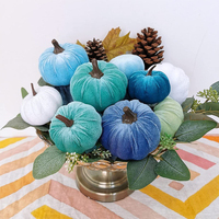 Décoration de citrouilles pour la maison, citrouilles en mousse de velours pour la décoration de table de Thanksgiving