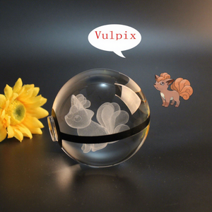 <span class=keywords><strong>Lampe</strong></span> de table <span class=keywords><strong>LED</strong></span> tactile USB en forme de Poké Ball <span class=keywords><strong>3D</strong></span> en cristal avec lumière nocturne pour chambre d'enfant Vulpix - Product Image 1