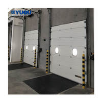 Puerta Seccional Moderna Lisa de Acero con Panel Sándwich de Acero Espumado, Puerta Seccional Superior Templada con Ventana