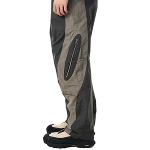 Fashion Nylon Track Pants Patchwork Men Jogger Sweat Pants Casual Polyester Plain Custom Men Jogger Pants