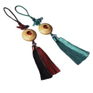 July 7th Bamboo Cinnabar Tassel Pendant <b>Car</b> <b>Ornament</b> Rearview Mirror Charm Unisex Gift Decor - Product Image 5