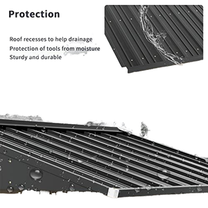 Penyimpanan taman luar ruangan, mudah dirakit dengan kayu alam yang ramah lingkungan serta atap Apex baja galvanis kuat - Product Image 6