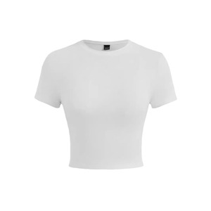 تي شيرت صيفي جديد 2026 بأكمام قصيرة وقصة ضيقة، تصميم أوروبي أمريكي عصري، ياقة مثيرة، قماش محبوك مريح وقابل للتنفس - Product Image 5