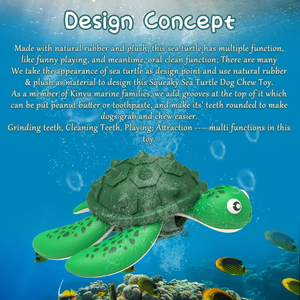 Kinyu 2023 Thân Thiện Với Môi Không Thấm Nước Pet Vui Vẻ Đồ Chơi Cắn Chống Giấy Cao Su Rùa Biển Dễ Thương Tương Tác Âm Thanh Chó Đồ Chơi Sang Trọng - Product Image 4