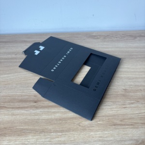 Cajas de Cartón Negro Recicladas Plegables Personalizadas con Ventana Transparente para Tostadores de Café y Empaquetado de Alimentos - Product Image 2