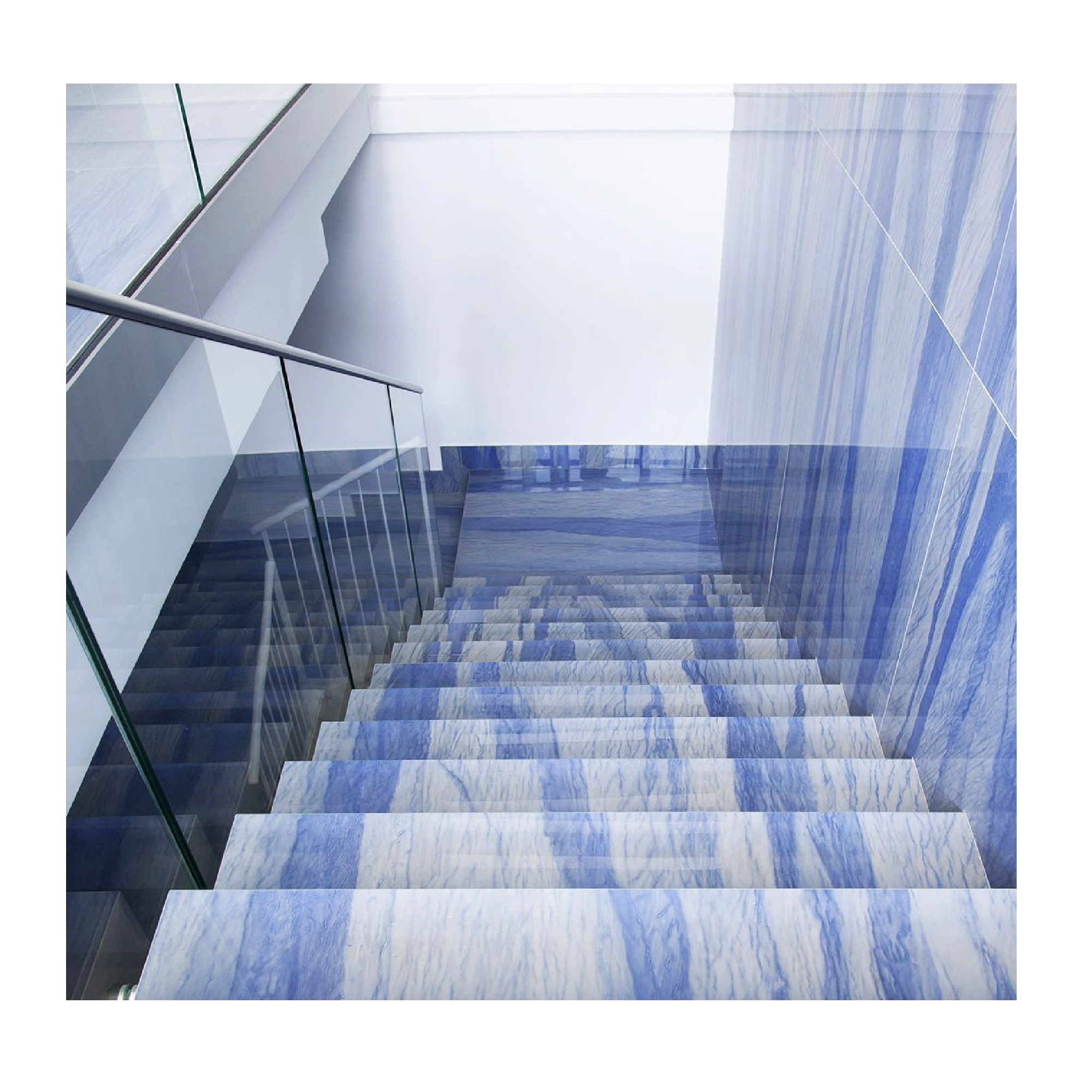 Natural Blue Sky Inner House Atmosphere Stepping Staircase Half-Space Landing Tread Riser Stone Skirting/Strips/Trimming Tiles