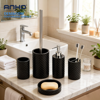 Ensemble d'accessoires de salle de bain modernes en céramique, 5 pièces, vente en gros