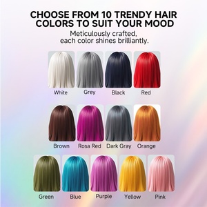 Gel pour les cheveux coloré facile à teindre Huile de ricin biologique Tenue forte 13 couleurs Crème de coiffure Gel coiffant Cire Couleur boue - Product Image 5