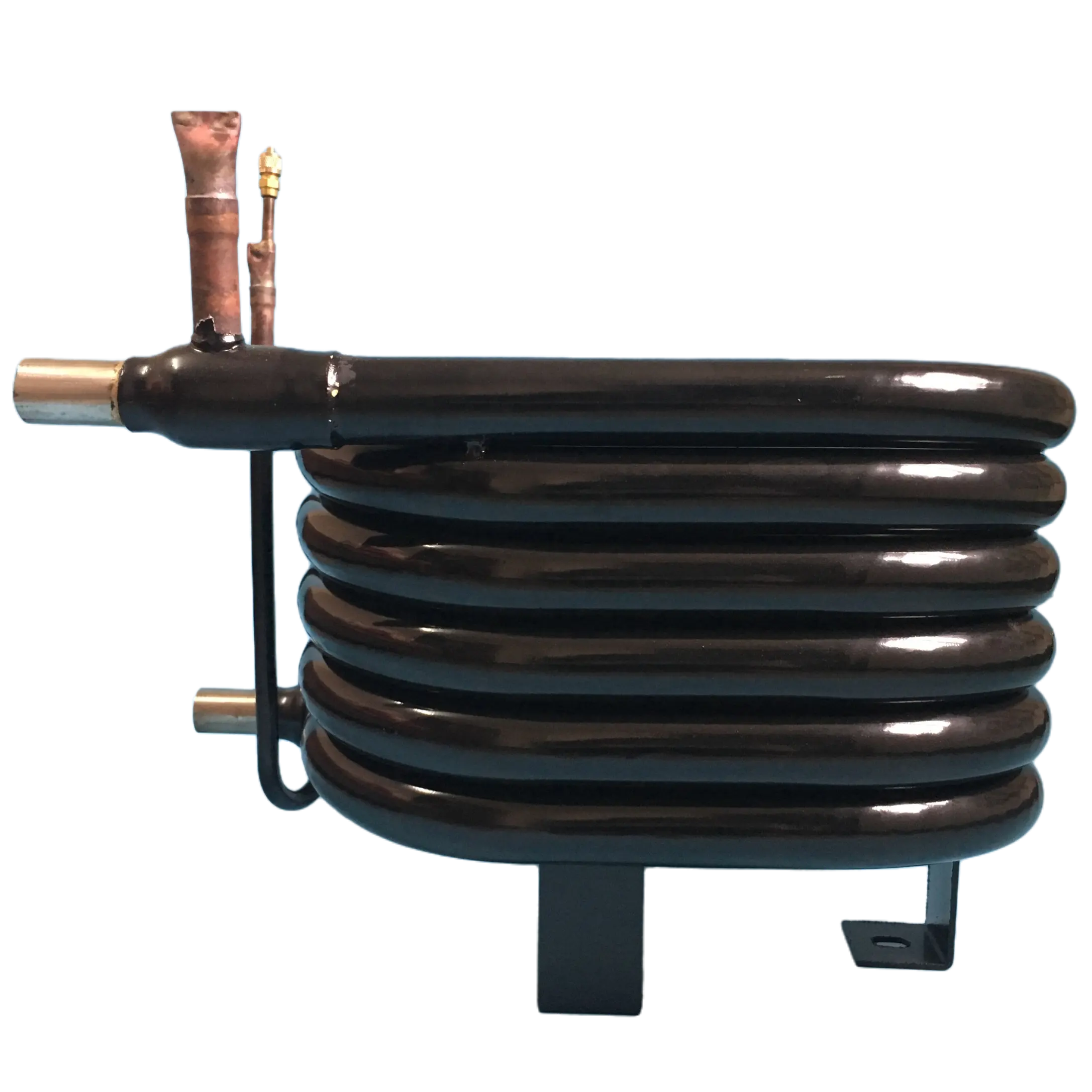 Kunden spezifisches Rohr Werkseitige HLK-Ausrüstung Wärmepumpe verwendet Doppelspiral-Wellspiral-Koaxialspulen-Wärme tauscher