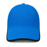 Casquette de baseball structurée respirante à 6 panneaux, visière pré-courbée, ventilation découpée au laser, 100 % polyester imperméable pour les sports de plein air