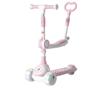 3 in 1 per bambini Outdoor Fitness Scooter Push Rod giocattolo di plastica con ruota PU pieghevole Skateboard per i bambini - Product Image 5