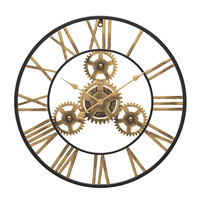 Horloge Murale Vintage Créative en Métal à Engrenages, Effet Vieilli, pour Salon et Bureau – Meilleure Vente, Pièce Décorative