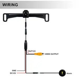 Mini 1080P AI Cámara de respaldo de detección de peatones con dispositivo de advertencia de zumbador