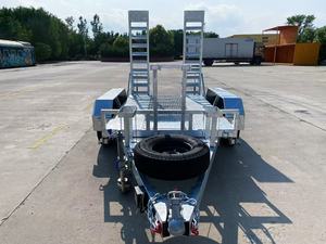 Machines agricoles personnalisées galvanisées à chaud à double essieu Véhicules outils Cargo Remorques utilitaires pour tracteur excavateur - Product Image 6