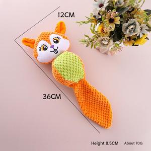 Juguetes de Peluche Ecológicos para Perros, Lindos Juguetes con Sonido en Forma de Zorro, Juguetes Masticables Interactivos con Sonido para Interiores - Product Image 3
