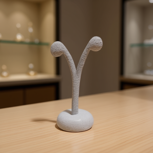 Single Bean Sprout <b>Earring</b> <b>Holder</b> 13cm Gray Jewelry Display Stand - Product Image 2