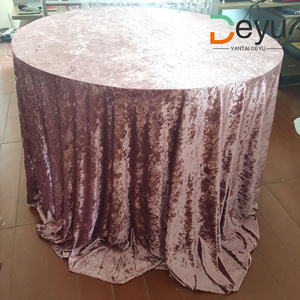Vente en gros <span class=keywords><strong>nappe</strong></span> en velours floral écrasé blanc ivoire or gris plusieurs couleurs en option - Product Image 2