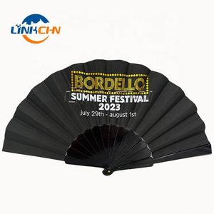 2025 ventilateurs à main chinois personnalisés grands petits ventilateurs pliants en plastique bois bambou Souvenir personnalisé pour l'artisanat en plastique - Product Image 1