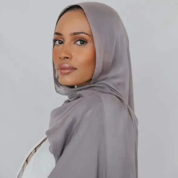 Modal Hijab Lightweight Double Stitches Viscose Rayon Shawl Cotton Viscose Hijab Muslim Women Fashion Scarf Shawl