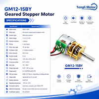 Motor paso a paso de precisión GM12-15BY con imán permanente, 5V 12V, Nema 6, para microposicionamiento en etapas lineales