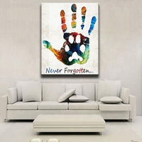 Peinture Diamant Ever Moment Chien Inoubliable DIY 5D Coloré Patte de Chien Image Murale Mosaïque Complète Animal de Compagnie ASF888
