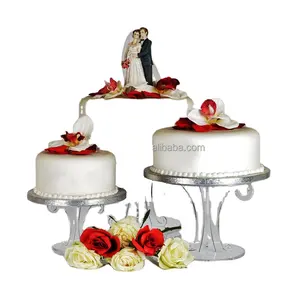 Bán Buôn Rõ Ràng Acrylic Trụ Cột Scroll Bánh Cưới Đứng - Product Image 1