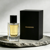 Flacon de parfum carré vide personnalisé 50ml 100ml Bouteilles de parfum en verre transparent avec bouchon en bois