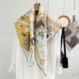 Nouvelles écharpes de créateur tendance, effet soie, grandes écharpes en vente, prix de gros, prix bas, écharpes pour femmes - Product Image 1