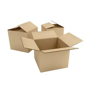 Recyclebare Kraft Karton Doos Karton Verpakking Gegolfd Kleine Doos Verpakking Kartonnen Dozen Voor Verpakking E-Commerce Verzending