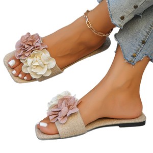 Sandalias de Moda Sexys para Mujer, Casuales, con Flores, Diseño Abierto, Cierre de Botón y Correa en el Tobillo, Modelo QS1027B43 - Product Image 5