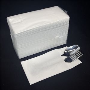Prix de gros 1 pli Logo en relief blanc biodégradable comme un tissu non tissé Lingettes de nettoyage non pelucheuses Serviettes en papier sans poussière - Product Image 1