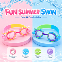 Lunettes de natation réglables pour enfants avec protection UV, lentilles PC haute définition, anti-buée, silicone imperméable