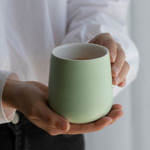 Vaso de Vino Personalizado con Logotipo, Taza de Viaje sin Asa, Vajilla con Forma de Huevo, Tazas de Café de Cerámica de Doble Pared - Product Image 5