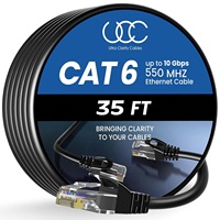 Cable Ethernet XCR Cat6 de 10 Gbps de Alta Velocidad, Conductor de Cobre Desnudo, Aislamiento de PVC, para Interiores y Exteriores, RJ45, para Computadora, Router, Módem