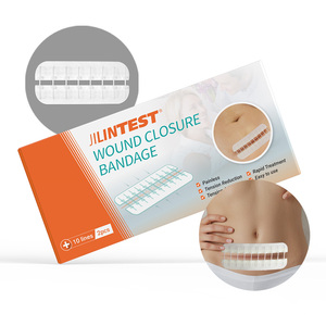Bandes adhésives de réparation de lacerations avec fermeture éclair, sutures invisibles sans douleur, bandages adhésifs pour fermeture d'urgence des plaies, 10 lignes populaires - Product Image 1