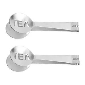 Teabag Tong Strainer Holder Spoon Shaped <strong>Tea</strong> <strong>Bag</strong> <strong>Squeezer</strong>/Holder Gadget, Round Stainless Steel Kitchen Bar - Product Image 1