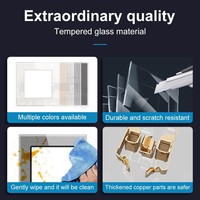 Mejor venta DIY Multi-gang Hotel/Motel estándar europeo estilo alemán panel de toma de corriente 250V enchufes de pared integrados e interruptor