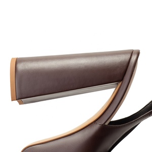 Décolleté Slingback da <span class=keywords><strong>Donna</strong></span> Personalizzabili con Plateau e <span class=keywords><strong>Tacco</strong></span> Largo a Blocco Stile Mocassino con Dettaglio Morsetto 13,5 cm - Product Image 5