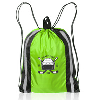 Sac à dos à cordon personnalisé en polyester 210D, imperméable, réutilisable, pliable, écologique, vente en gros à prix abordable