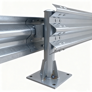 Barrière de sécurité routière en acier avec poteau vertical en métal galvanisé, barrières de circulation, sécurité extérieure, véhicule anti-collision - Product Image 2