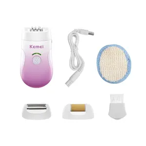 Lcd Elektrische Pincet Droog Nat Gebruik Draagbare Epilator Kemei Km-908B Vrouwen Usb Opladen Draadloze 3 In 1 Epilator Ontharing