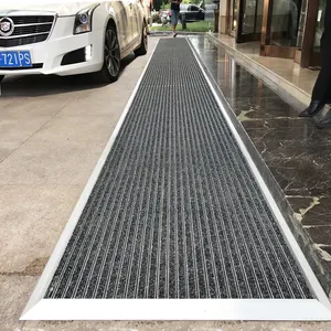 Tapis avec cadre en aluminium, 6 m de long, en métal encastré robuste, pour l'entrée commerciale et la construction d'hôtel, le bureau ou l'intérieur