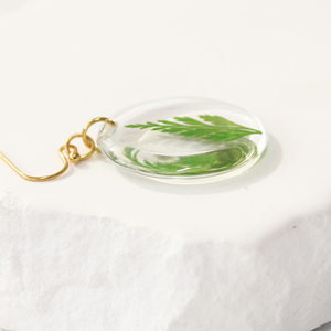 أقراط زهور مضغوطة حقيقية مخصصة للأقراط من الراتنج بالأشعة فوق البنفسجية أقراط مجوهرات زهور مجففة محفوظة للنساء هدية لوصيفة العروس - Product Image 6