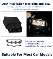 Localizador de coche 4G OBD GPS Tracker Plug And Play con detección de ACC de alarma de enchufe para gestión de flotas 24/7 seguimiento en tiempo real