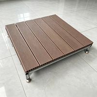 Plancher extérieur en WPC imperméable antidérapant moderne 100x100cm avec installation rapide
